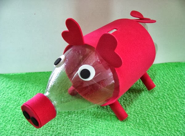 crafts with pet bottle piggy bank