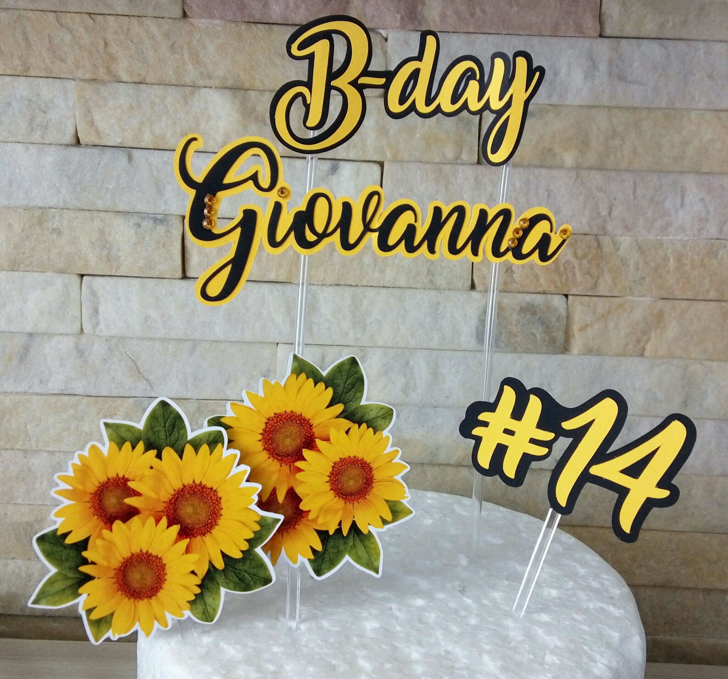 Sunflower Cake Topper