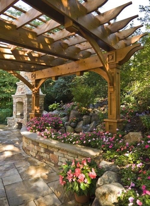 pergola with worked design