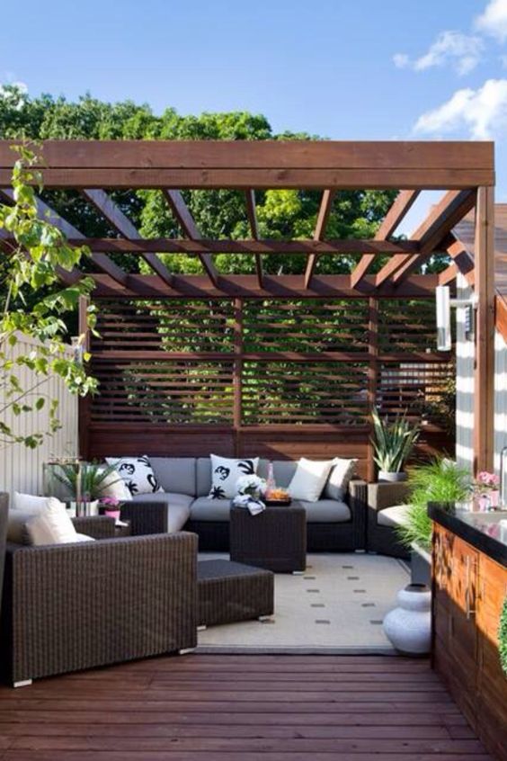 pergola with sofa