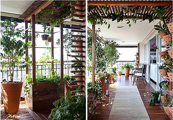 Pergola in small apartment