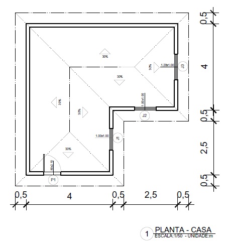 L-shaped roof plant