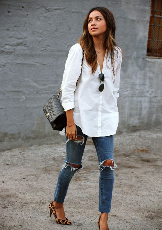 white shirt or jeans how to wear it