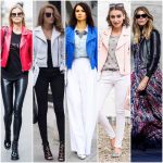 Look in leather jacket for modern woman