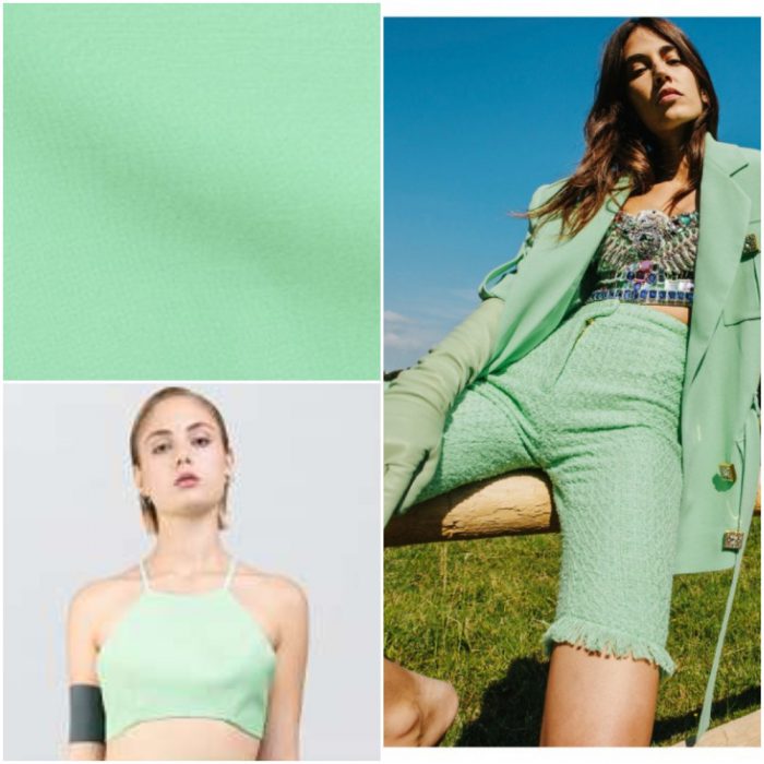 Light mint green Trendy colors spring summer 2021