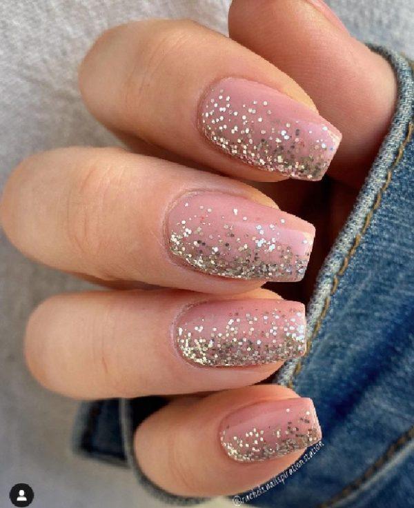 Dip powder nails 2021 glitter 