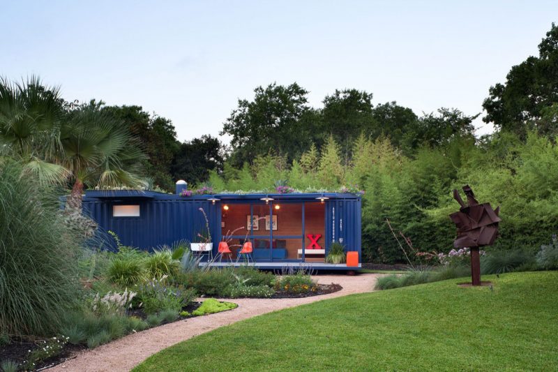 Container house in rural area