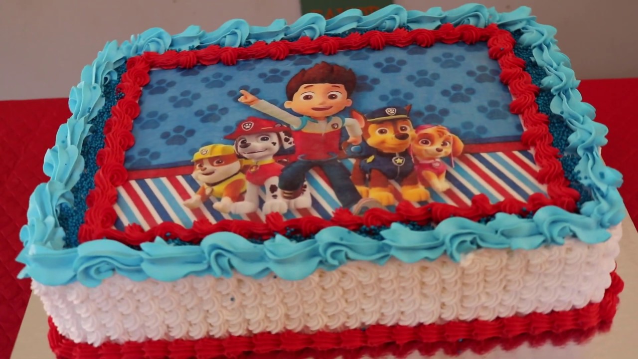 Paw Patrol cake square