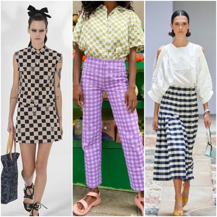 rhombuses and plaid fashion prints summer 2022