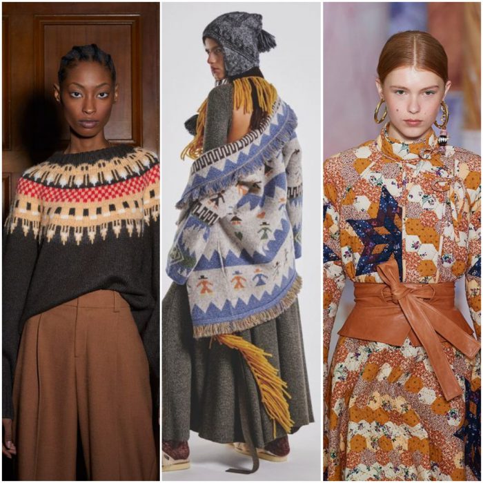 ethnic and nordic prints Winter trends 2022