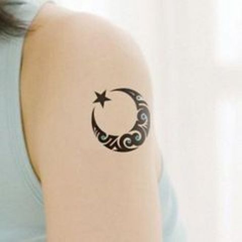 moon and stars 1 - moon tattoos
