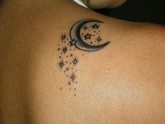 moon and stars 5 - moon tattoos