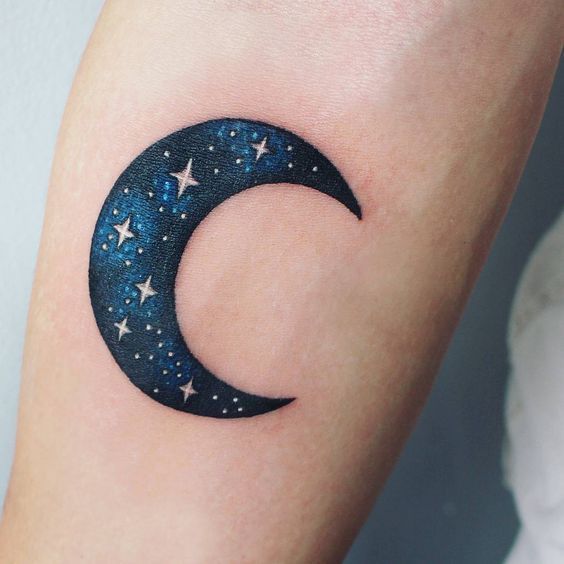 moon and stars 7 - moon tattoos