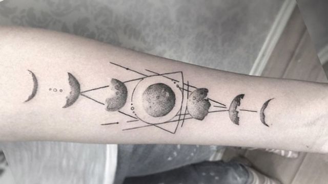 moon phases 6 - moon tattoos