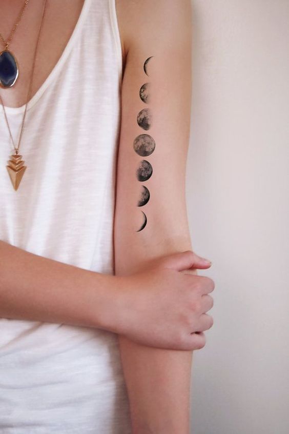 moon phases 7 - moon tattoos