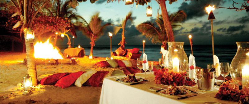 Luau Decoration on the Beach