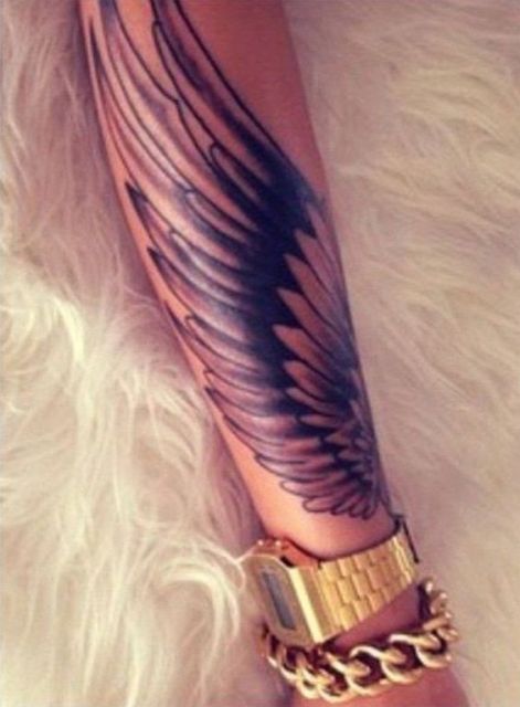 wings on arm 5 - wing tattoos