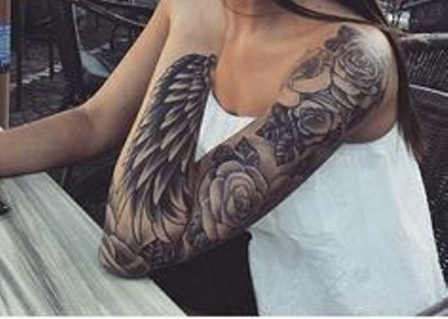 wings on arm 8 - wing tattoos