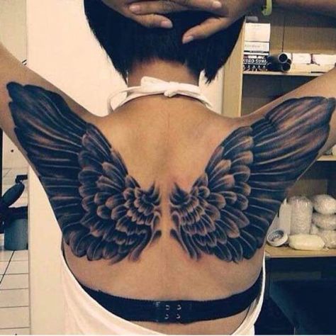 on the back 2 - Wings tattoos