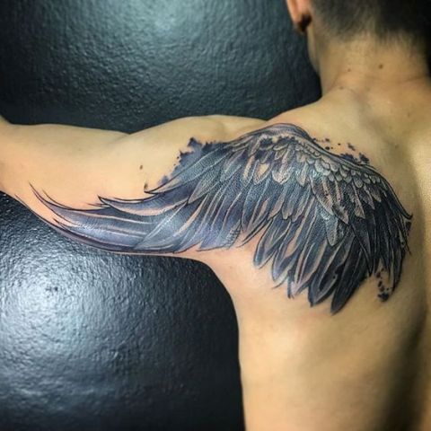 wings on arm 7 - wing tattoos