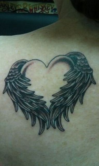 with heart 4 - Wings tattoos