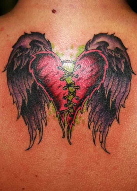 with heart 8 - Wings tattoos