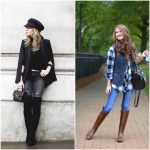 looks with high waisted boots