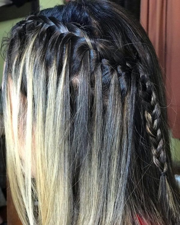 Trendy tik tok cascading braid hairstyles 