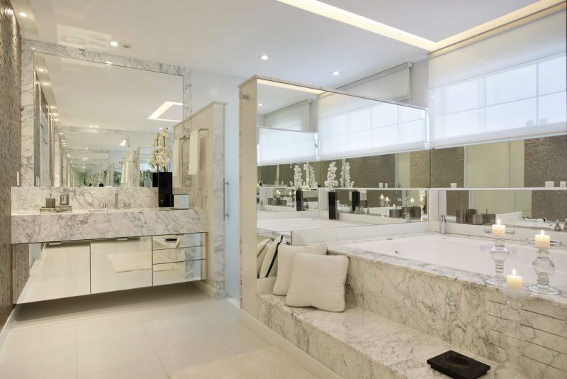 Elegant marble bathroom interior