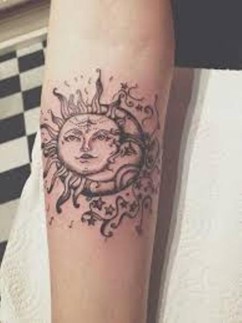 sun and moon men 2 - sun and moon tattoos