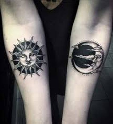 sun and moon for women 4 - sun and moon tattoos