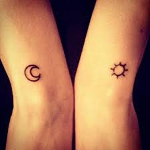 a sun and a moon 1 - Sun and moon tattoos