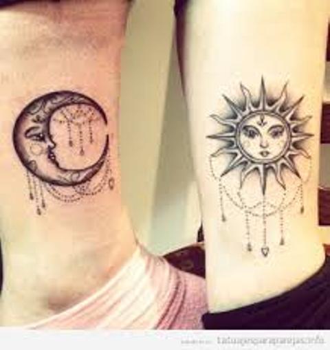 a sun and a moon 2 - sun and moon tattoos