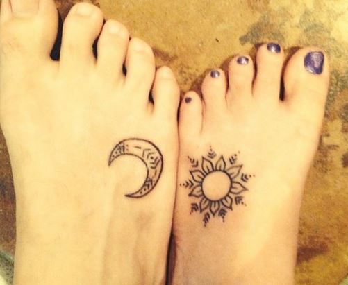 sun and moon for women - sun and moon tattoos