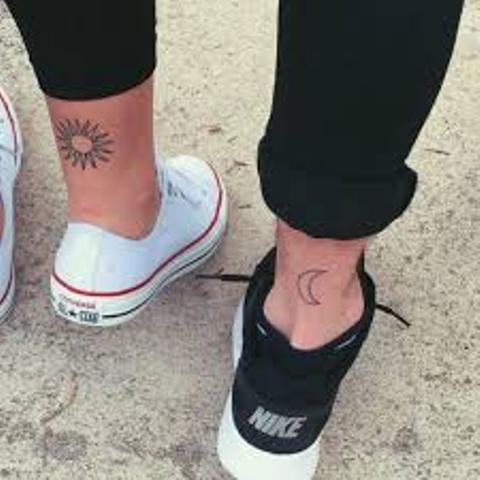 sun and moon for couples 2 - sun and moon tattoos