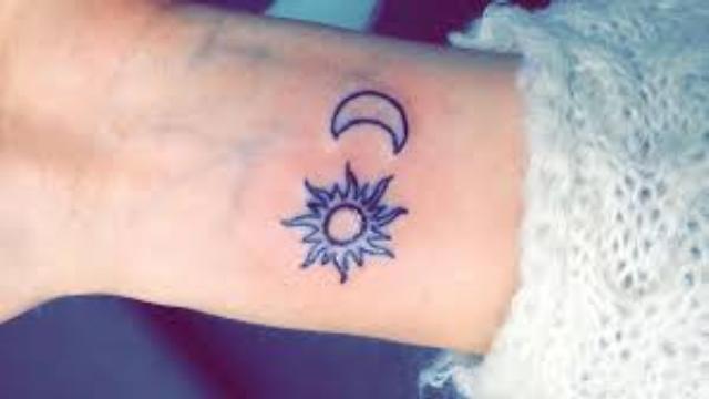 small sun and moon - Sun and moon tattoos