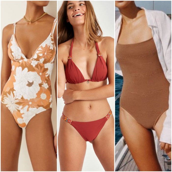Fashionable swimsuits summer 2022 brown tones