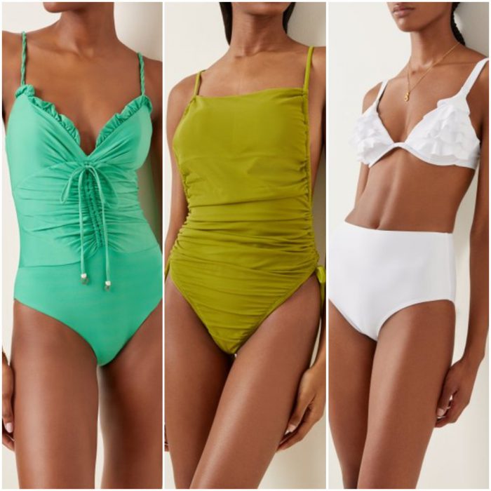 Fashionable swimsuits summer 2022 with ruffles and ruffles