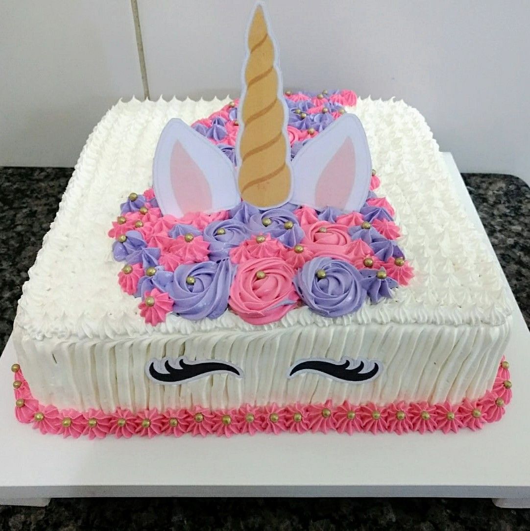 Whipped Cream Unicorn Cake