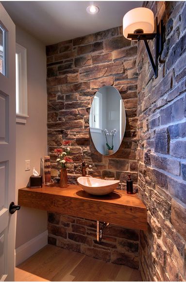 stone-brick bathroom