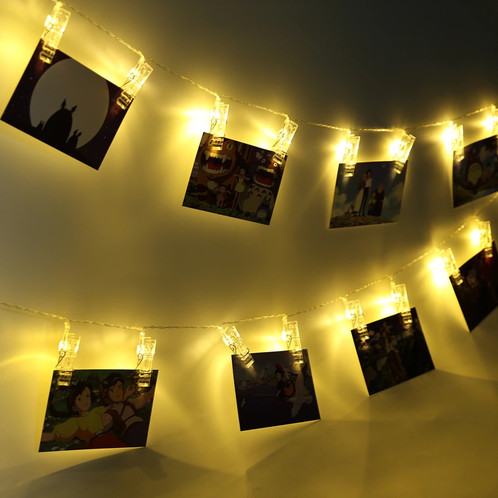 Photo clothesline with large clothespin