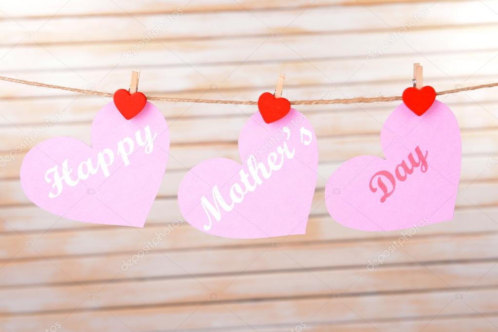 Pink Mother's Day Photo Clothesline