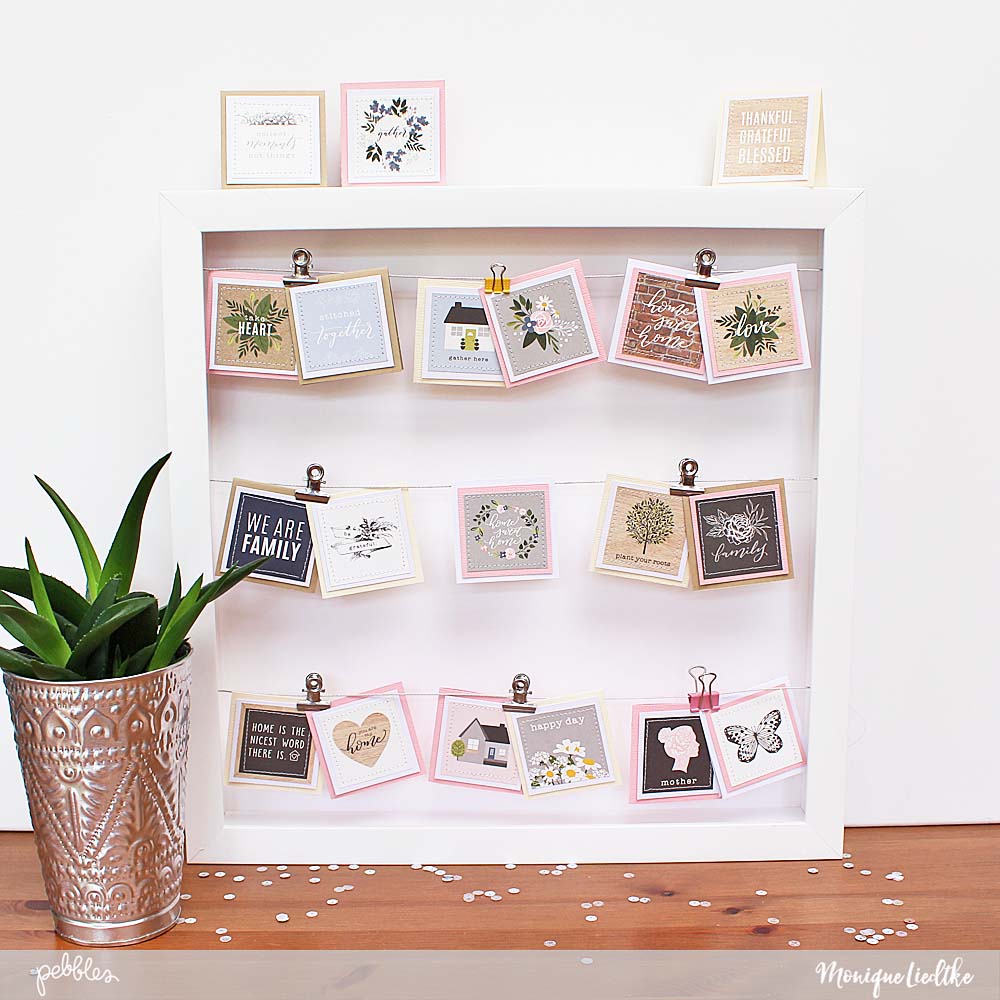 framed photo clothesline