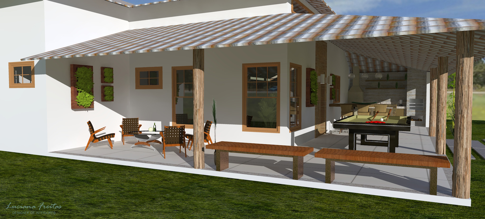 Cottages with simple verandas