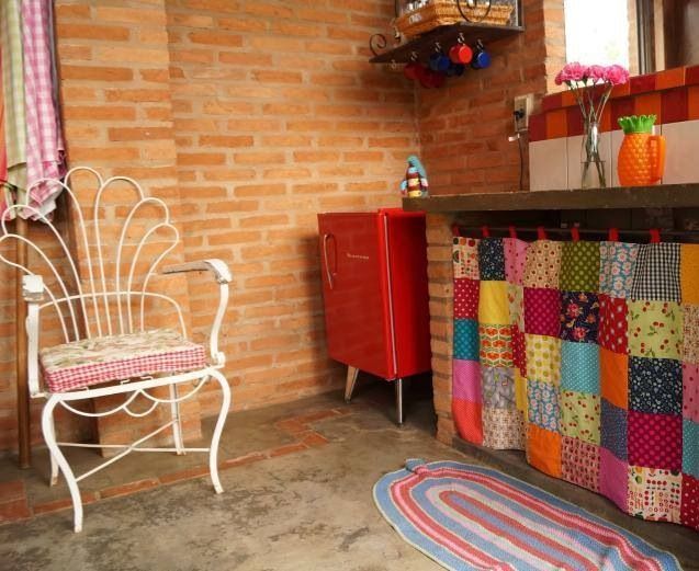 Cottages with burnt cement floors and chair