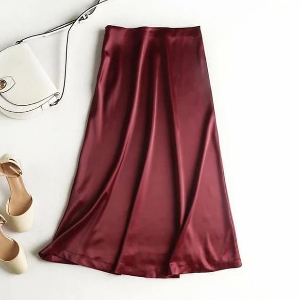satin skirt how to wear it