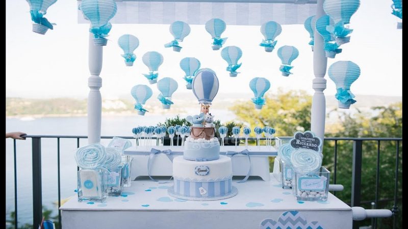 Blue Color Christening Decoration