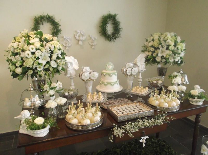 Decorated table for christening