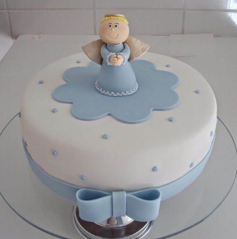 Angel Decorated Christening Cake