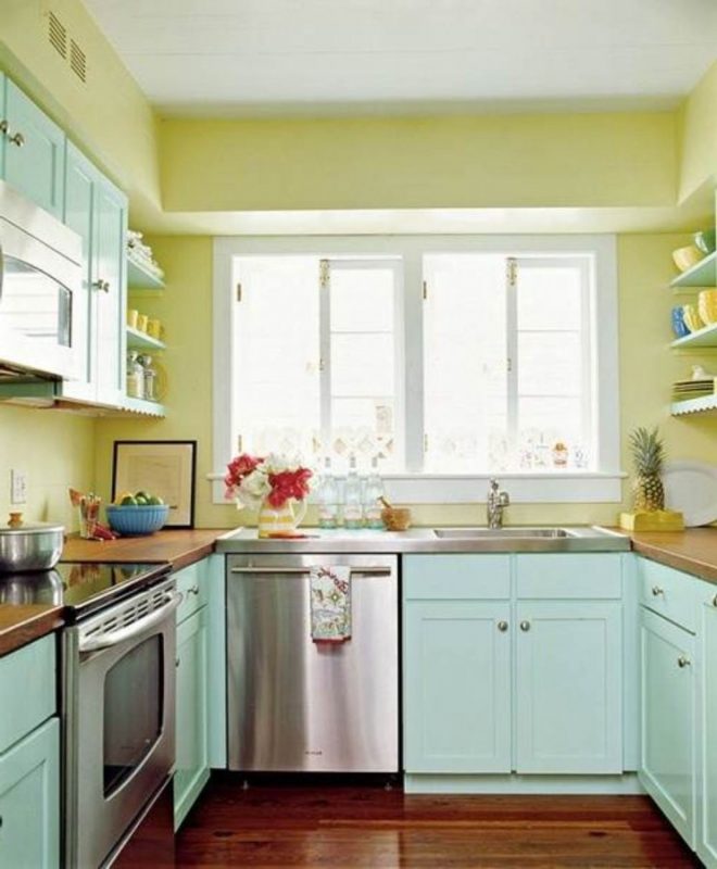 kitchen with light yellow wall